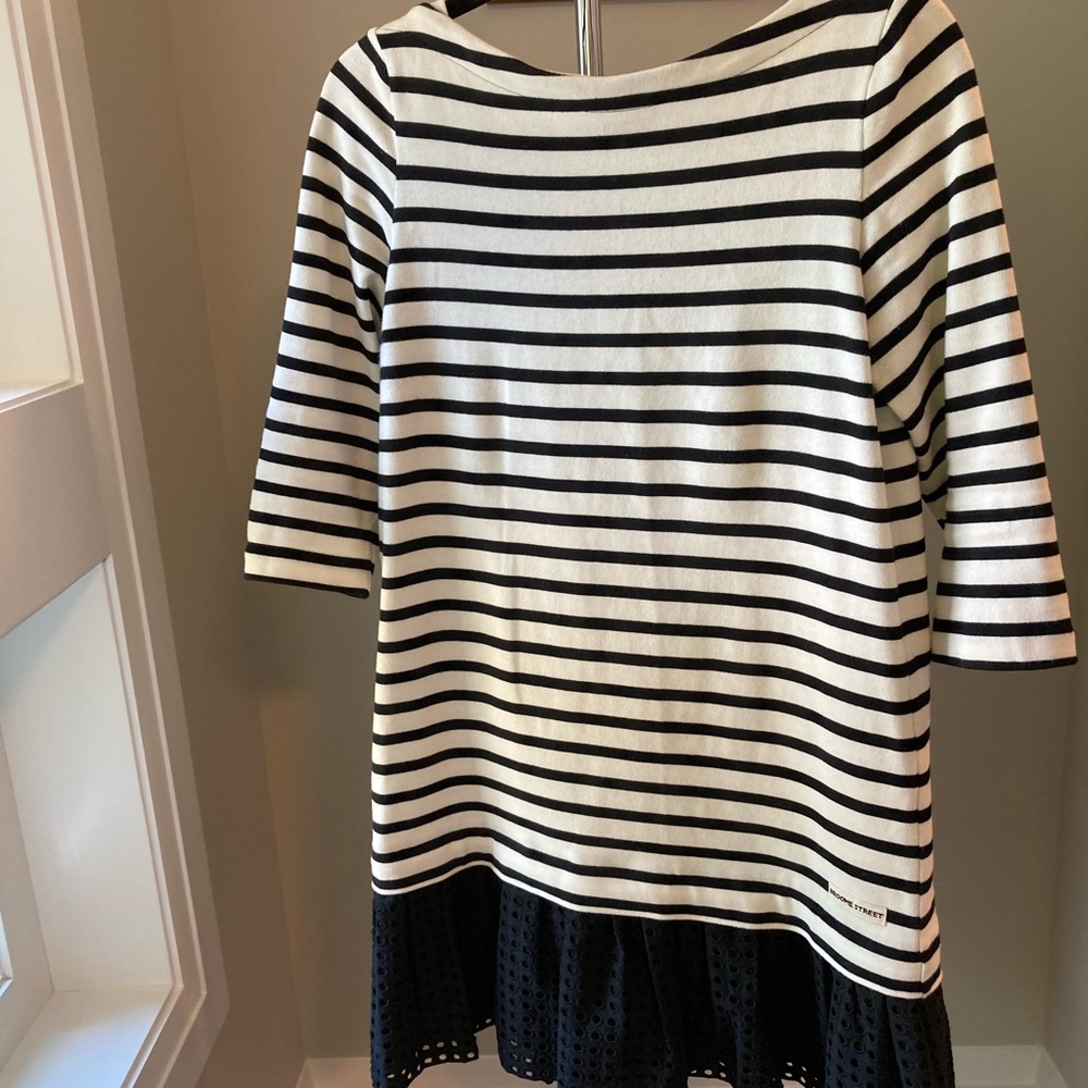 Kate Spade stripped dress w/ polka dot fringe